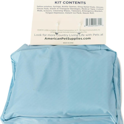 Country Living 50-Piece Pet Travel First Aid Kit for Emergencies, Safety, Adventure & On-the-Go Pet Care