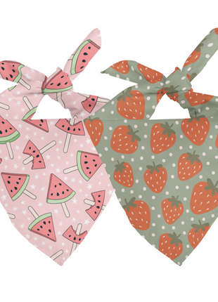 Watermelon & Strawberry Dog Bandana