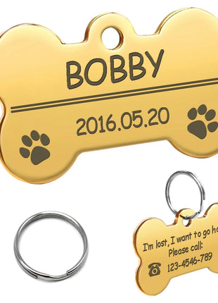 Engraved Personalized Stainless Steel Dog Tag - Pup List