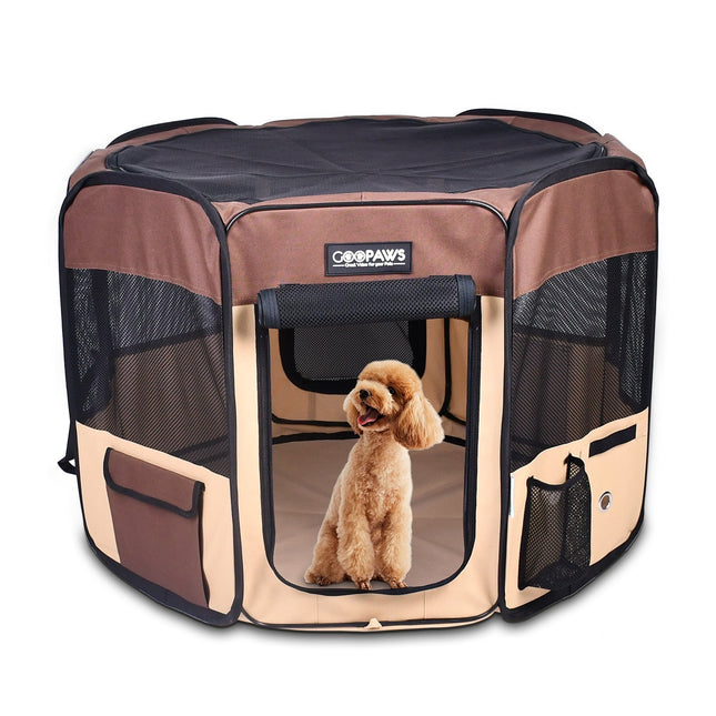 Jespet 2-Door Portable Soft-Sided Dog, Cat & Small Pet Exercise Playpen - Pup List