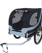 Large Folding Bike Trailer for Dogs – 66LB Capacity All-Terrain Pet Carrier, Durable Steel Frame for Cycling, Jogging, Camping & Outdoor Adventures, Black- Gray