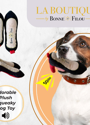 Red Heel Squeaky Dog Shoe Toy