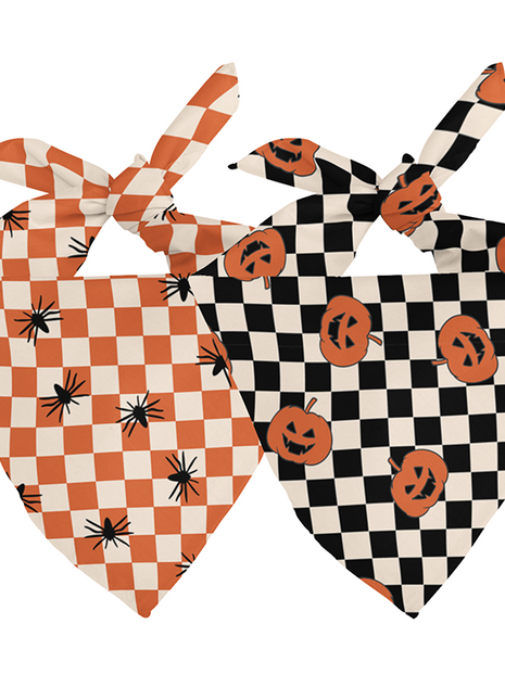Halloween Plaid Dog Bandana