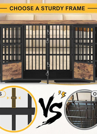 63" Cohen Large Dog Crates Furniture