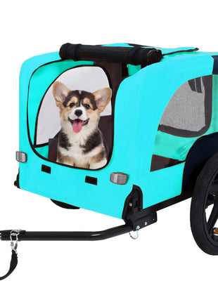 Pet Bike Trailer Dog Cart for Bicycle,Suitable for Small and Medium Pets, Easy Folding Cart Frame, Quick Release Wheel, Non-Slip Floor, Internal Leash - Pup List