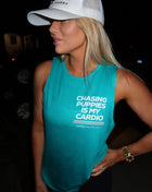 Chasing Puppies Is My Cardio Relaxed Women’s Tank | Gift for Dog Lovers