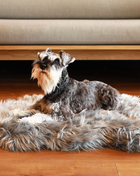 PupRug by Paw.com® Faux Fur Orthopedic Dog Bed - Curve Charcoal Grey