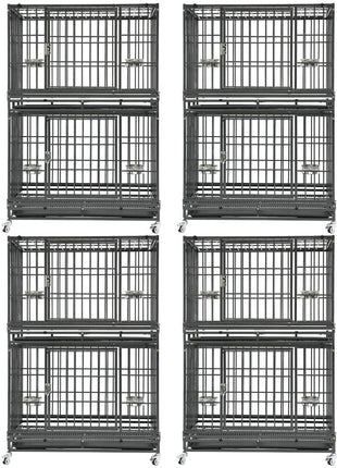 37" Stackable Heavy Duty Dog Crate 371D07