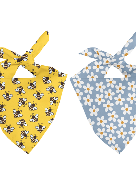 Bees & Daisy Dog Bandana