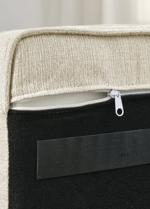 Modern Elegant Rectangle Pet Bed, Durable Elevated Dog Sofa, Beige Foam 40'*23'*14'