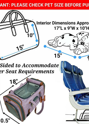 Mr. Peanut's Gold Series Standard Size Airline Compliant Pet Carrier