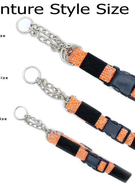 Adventure Style Flat Weave Climbing Rope Martingale Dog Collar