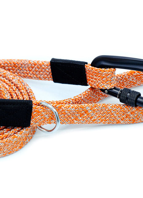 Adventure Style Mountain Sunrise Flat Weave Climbing Rope Dog Leash