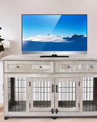 Dog Crate Furniture with Openable Partition