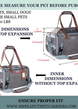 Mr. Peanut's Gold Series Expandable V3.0 Pet Carrier - Updated Model Landing 9/15