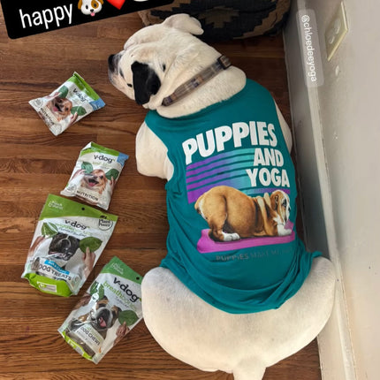 Puppies & Yoga OG Sleeveless Top | Custom Dog Tank | Gift for Dog Moms