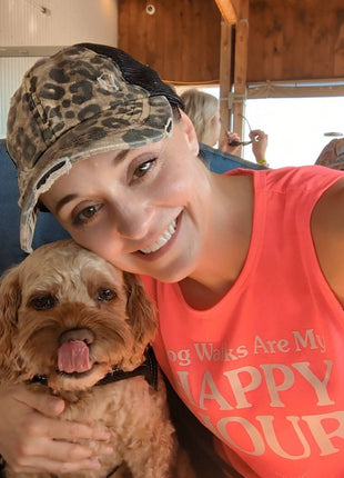 Dog Walks Are My Happy Hour Crop Top | Gift for Dog Lovers