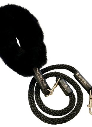 Bundle Shearling Fur Grip + Rope Leash for Dogs