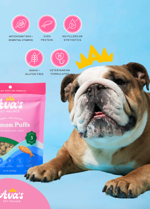 Freeze Dried Dog Treats - Salmon Puffs
