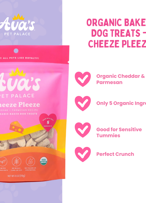 Organic Baked Dog Treats - Cheeze Pleeze