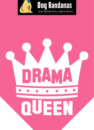 Parisian Pet 'Drama Queen' Bandana for Dogs & Cats - Fashionable, Comfortable, Fun Pink Dog & Cat Bandana, Trendy Pet Accessory