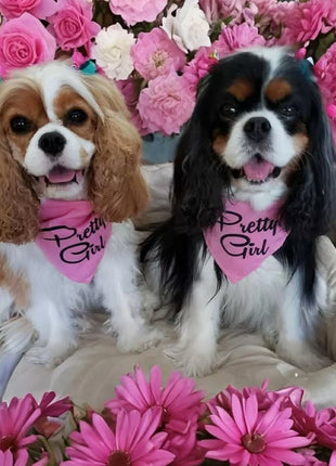 Parisian Pet 'Pretty Girl' Bandana - Fashionable, Comfortable Pink Pet Bandana for Dogs & Cats, Trendy Pet Fashion Accessory