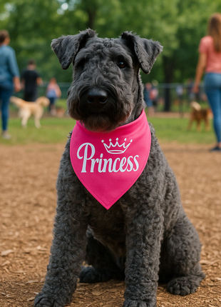 Parisian Pet 'Princess' Bandana for Dogs & Cats - Stylish, Trendy, Comfortable Pink Dog Bandana for Special Occasions