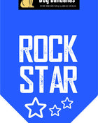 Parisian Pet 'Rock Star' Bandana for Dogs & Cats - Fashionable, Comfortable Blue Pet Bandana for Trendy Pets