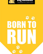 Parisian Pet 'Born to Run' Bandana - Fashionable, Soft, Comfortable Yellow Bandana for Dogs & Cats