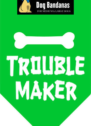 Parisian Pet 'Trouble Maker' Bandana for Dogs & Cats - Fun, Comfortable, Trendy Green Pet Fashion Accessory-Saint Patrick's Day