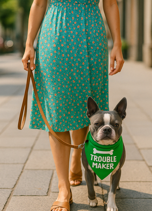 Parisian Pet 'Trouble Maker' Bandana for Dogs & Cats - Fun, Comfortable, Trendy Green Pet Fashion Accessory-Saint Patrick's Day