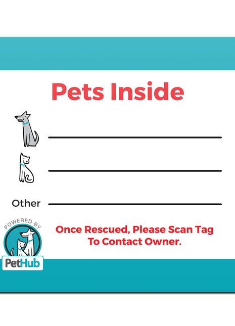 PetHub Pet Safety Home Decal – Emergency Pets Inside Alert