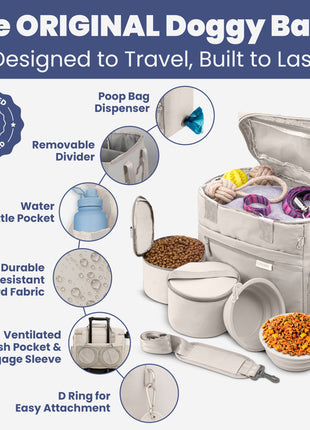 The Original Doggy Bag™ Dog Travel Bag for Supplies