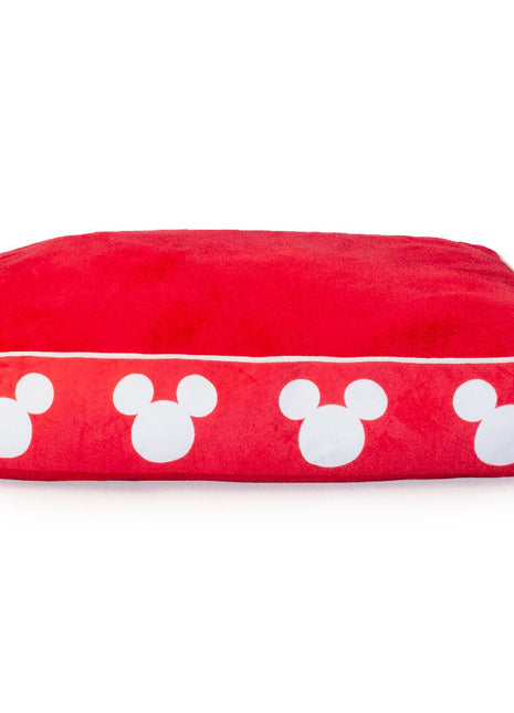 Rectangle Pet Bed - Mickey Mouse Ears Icon Red/White