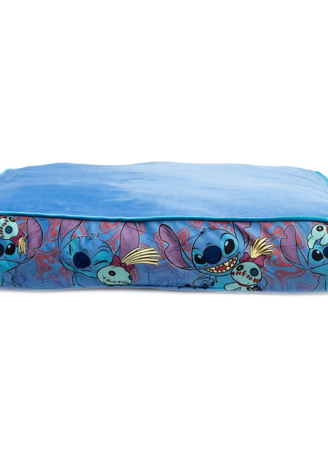 Rectangle Pet Bed - Stitch and Scrump Poses Blue
