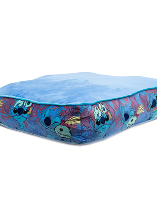 Rectangle Pet Bed - Stitch and Scrump Poses Blue