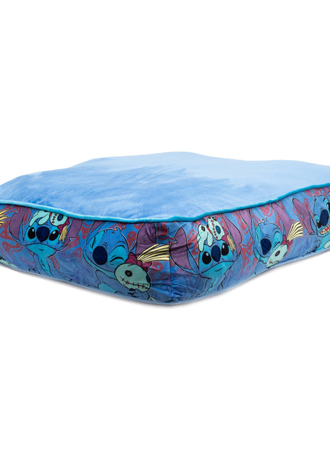 Rectangle Pet Bed - Stitch and Scrump Poses Blue