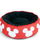 Donut Pet Bed - Mickey Mouse Ears Icon Red/White