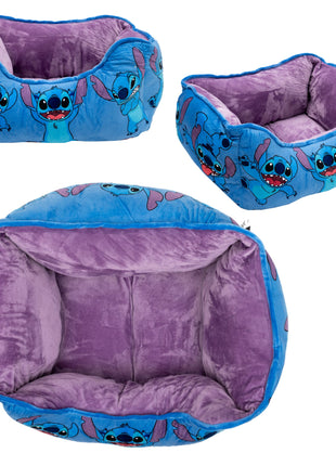Cuddler Pet Bed - Stitch Poses Blue