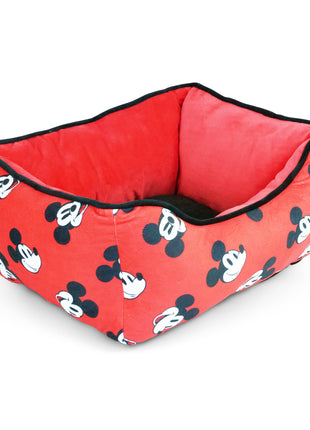 Cuddler Pet Bed - Mickey Mouse Expressions Scattered Red