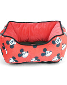Cuddler Pet Bed - Mickey Mouse Expressions Scattered Red