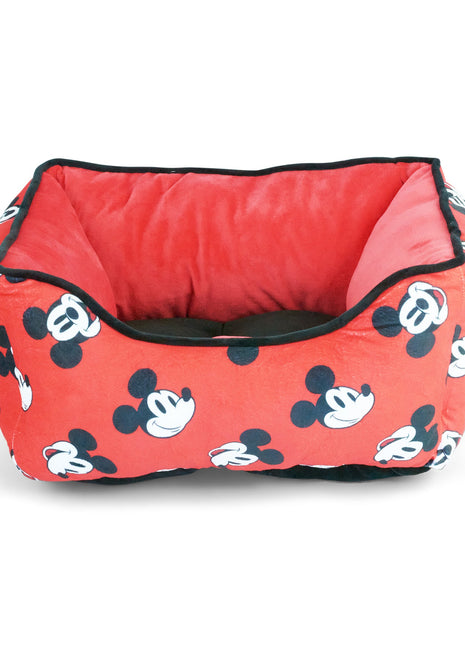 Cuddler Pet Bed - Mickey Mouse Expressions Scattered Red