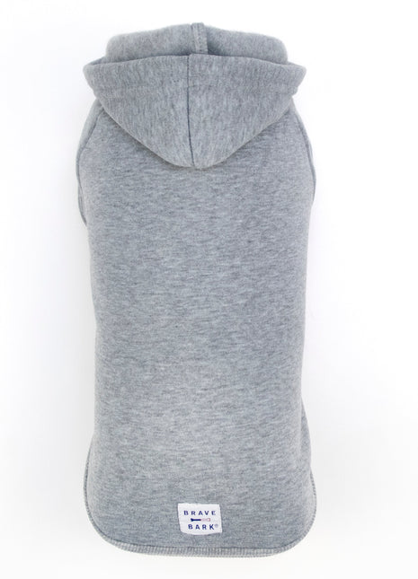 Brave Bark Hooded Dog Fleece - Heather Grey