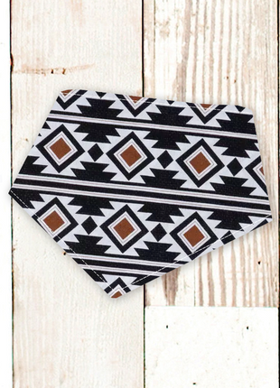 "B&W Aztec" Dog Bandana