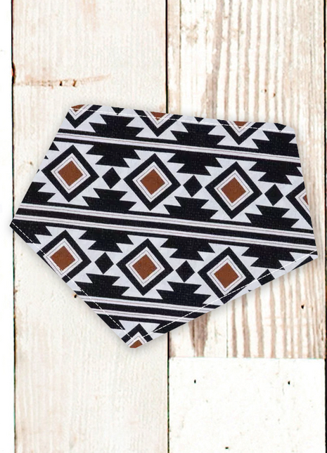 "B&W Aztec" Dog Bandana
