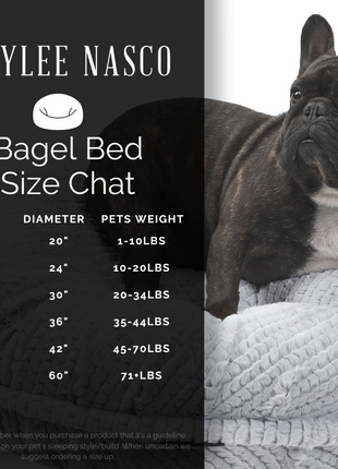 White Crocodile Mink Bagel Bed