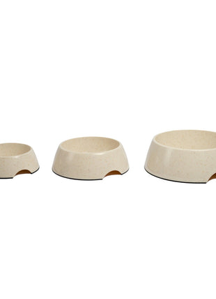 Country Living Set of 2 Natural Fiber Dog Bowls – White Swan