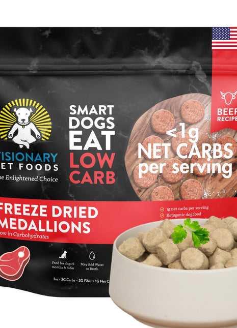 Freeze-Dried Beef Dog Food – High-Protein, Grain-Free Keto Recipe | 25oz Bag - Pup List
