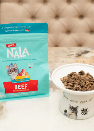 Beef Grain Free Recipe Air-Dried Adult Cat Food 1lb bag