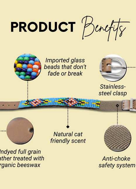 Blue Vogue Sambboho cat collar